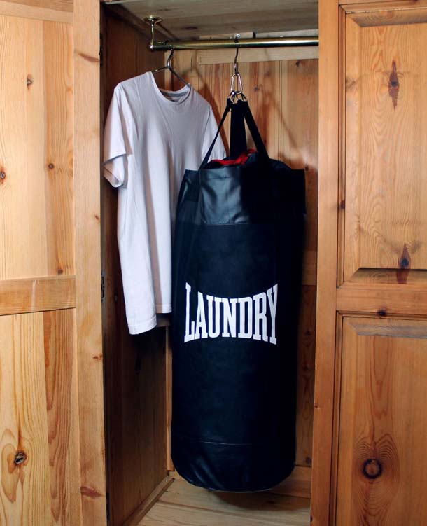 punching laundry bag