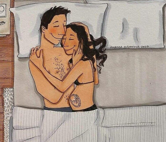 Nighttime Snuggles Brought to You by Pregnancy Bliss