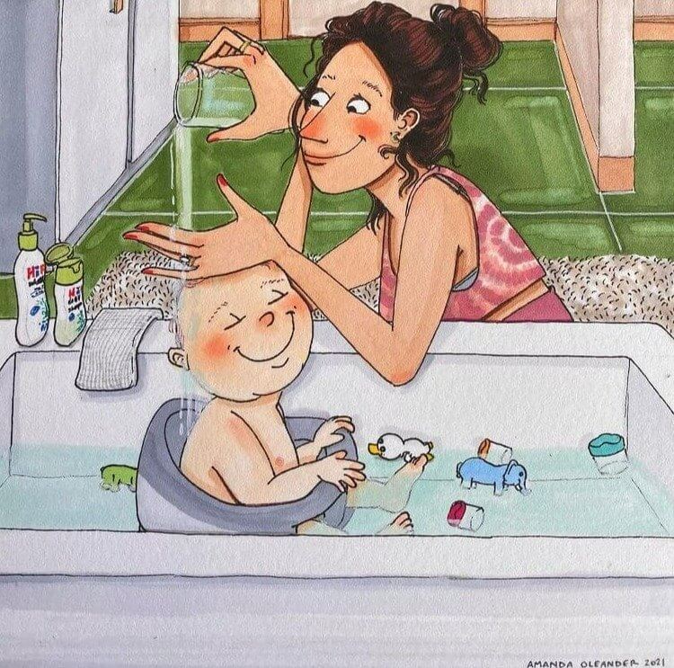 Before Bath Time Becomes Mess Time